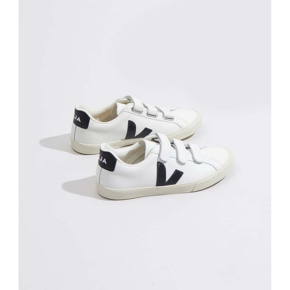 Veja 3-LOCK LEATHER Sneakers Dames White/Black | BE 610QMA